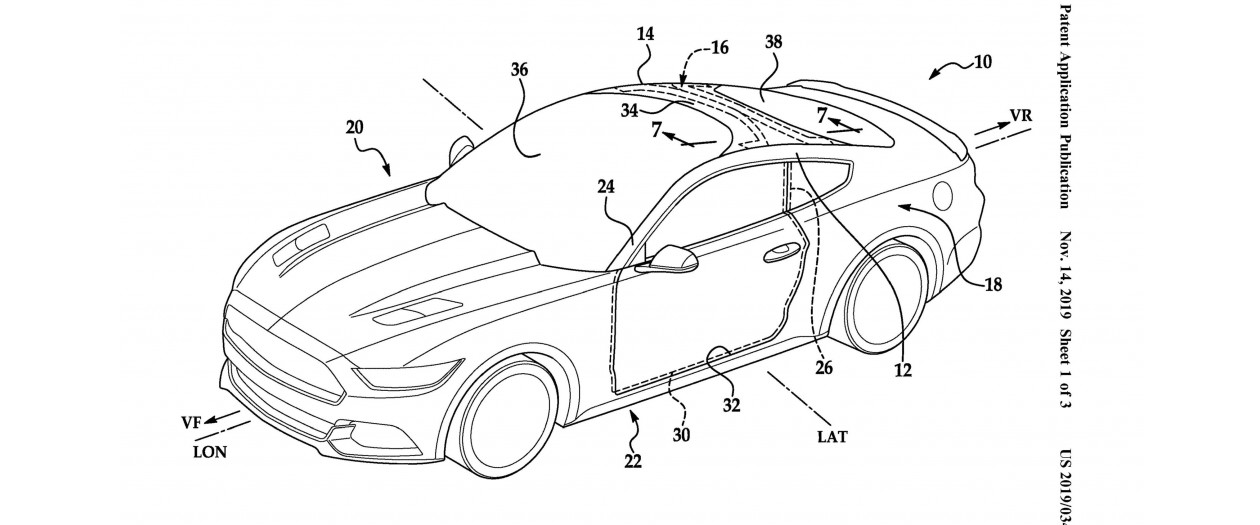 Ford Patents Glass Roof Windshield Design