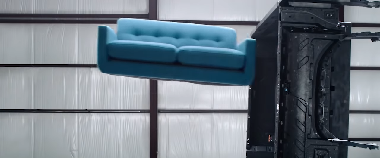 GMC Shoots a Couch (and More) at Their Carbon Fiber Truck Bed