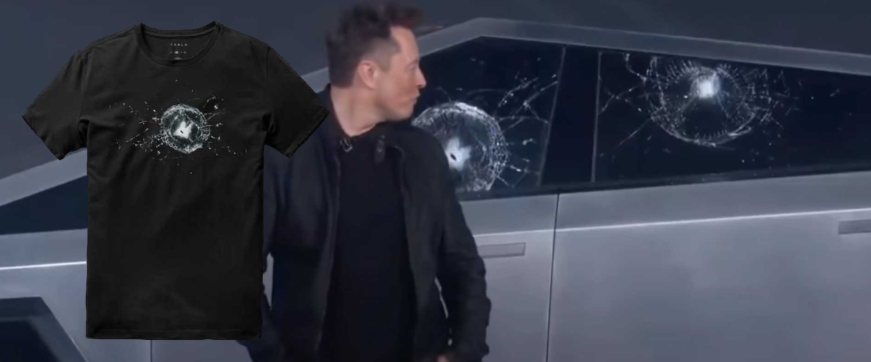 Tesla is Selling T-Shirts Commemorating the Cybertruck's Broken Windows