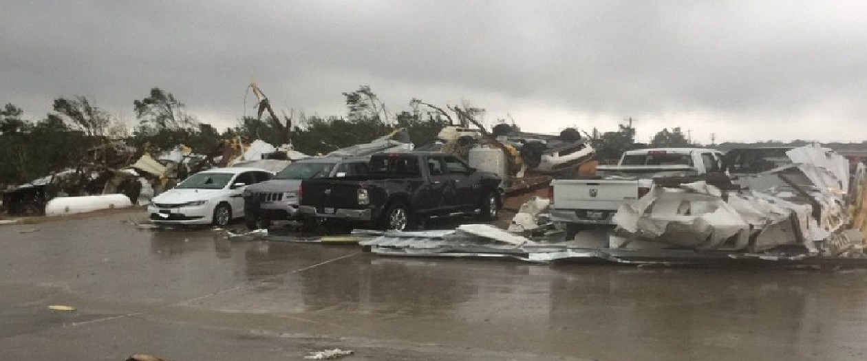 Texas Car Dealership Destroyed by Tornado