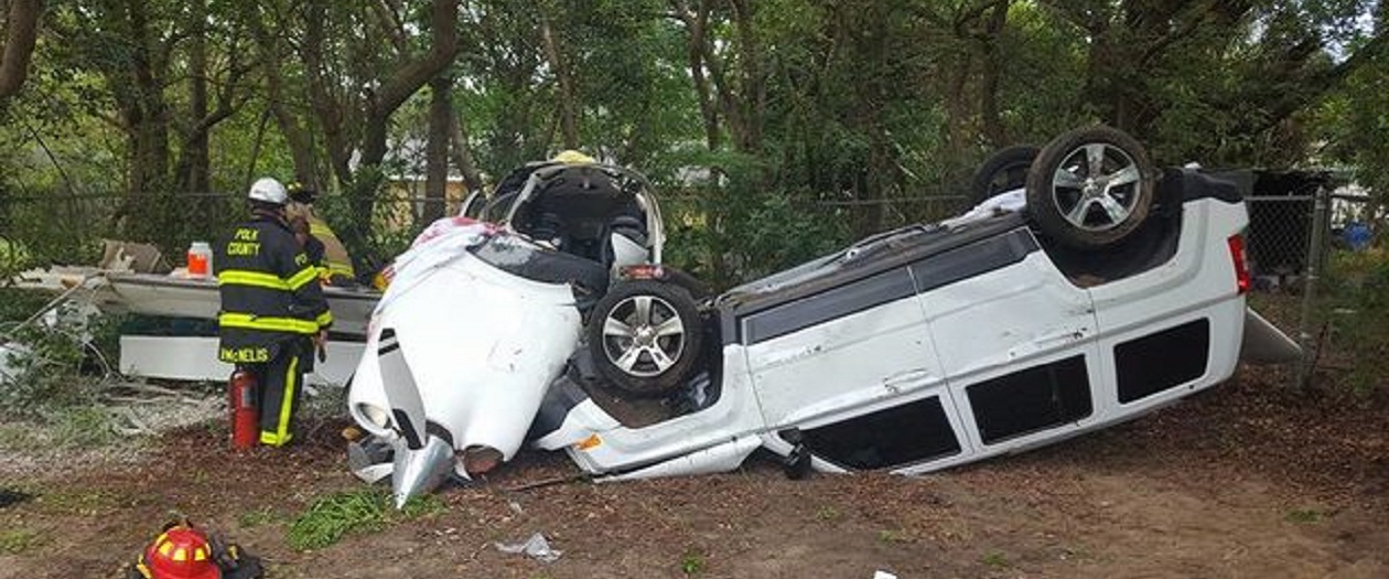 Plane Crashes into Parked Car in Polk County Florida
