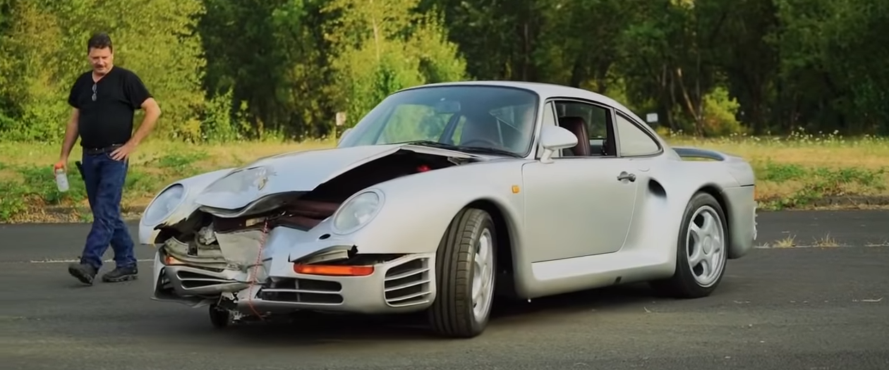 This Bashed-In 1987 Porsche 959 is Heading to Auction