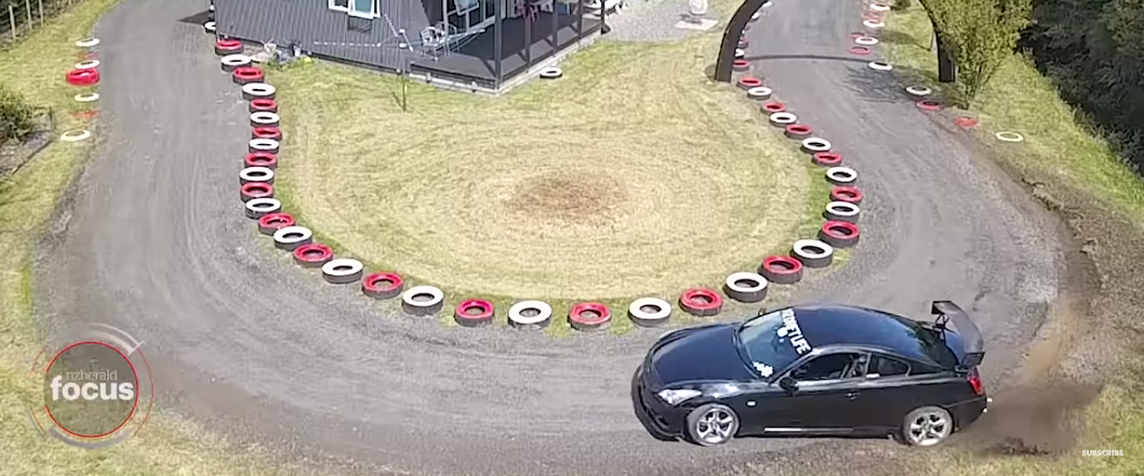 New Zealand Man Builds Drift Track Around Own Home
