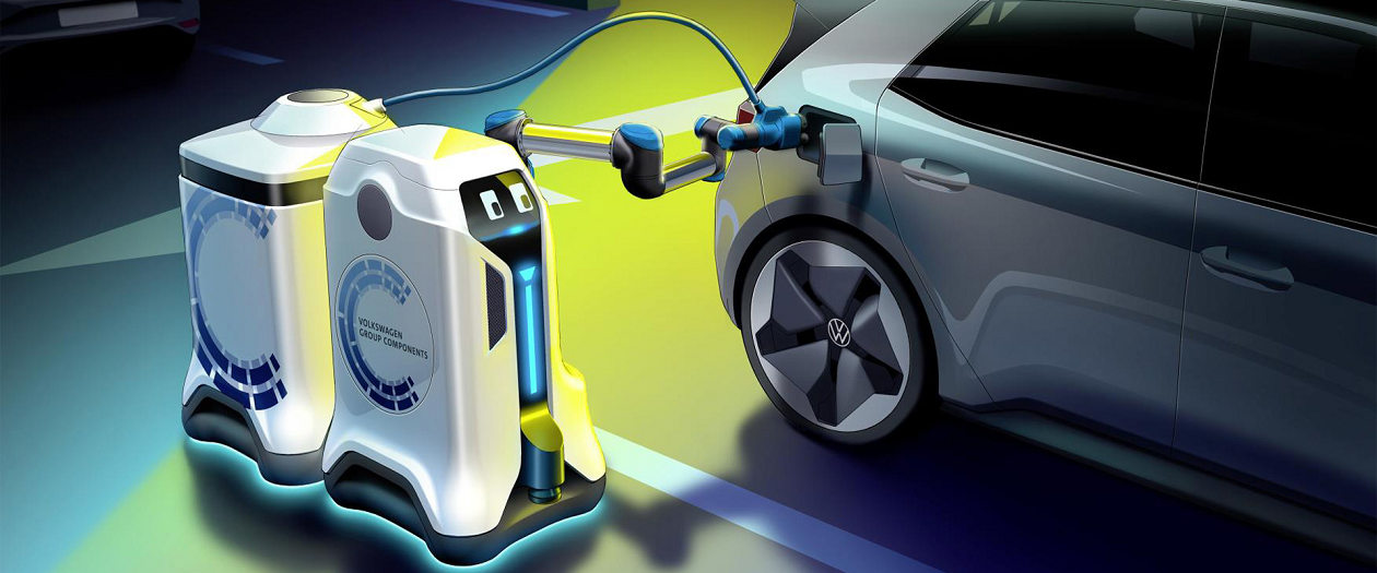Volkswagen Concept Robots Will Charge Your EV Independently