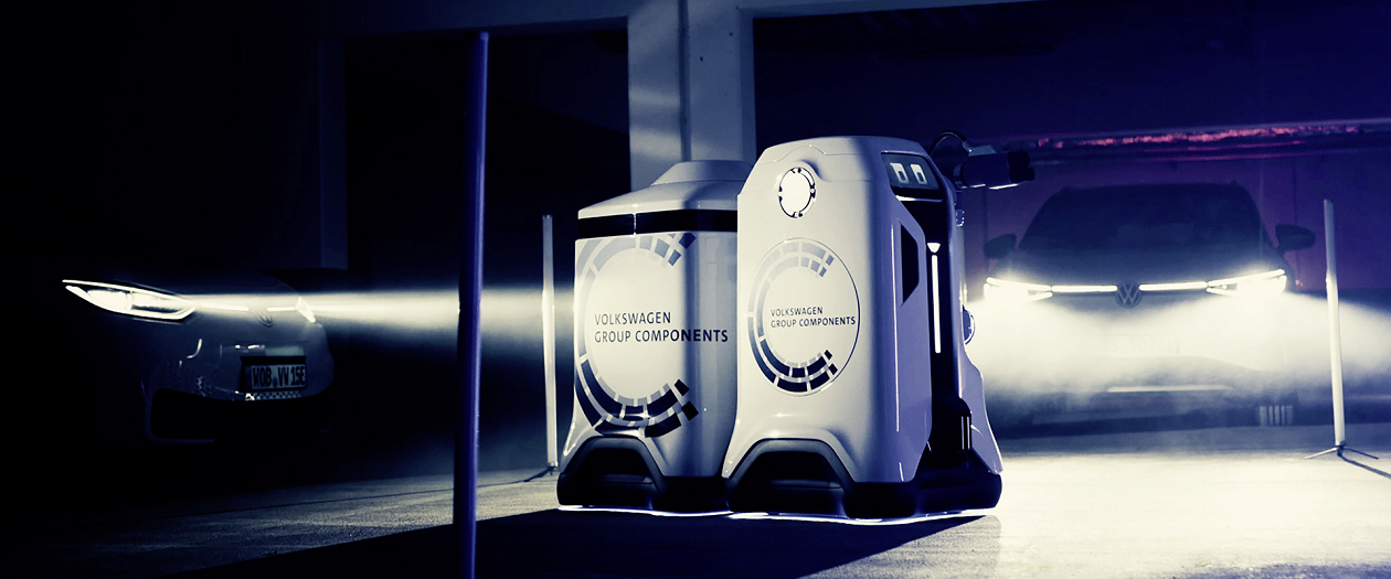 Volkswagen Reveals Prototype Robot that Autonomously Charges EVs